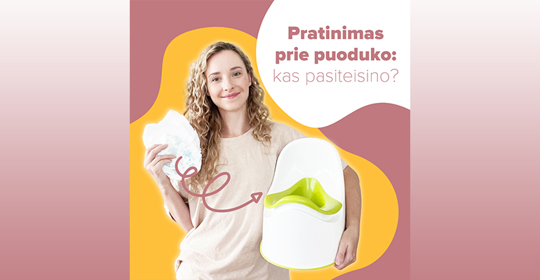 Vaiko pratinimas prie puoduko