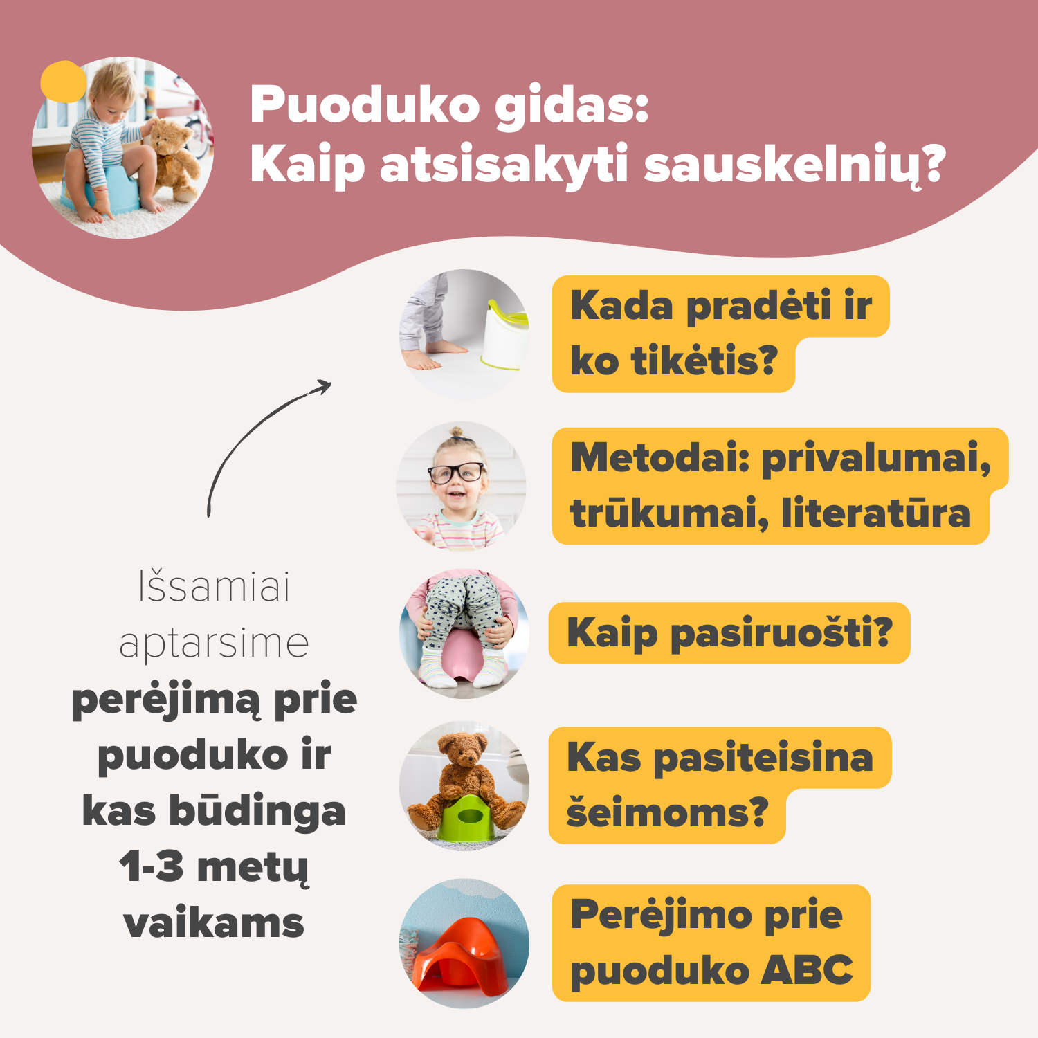 Kaip atsisakyti sauskelnių